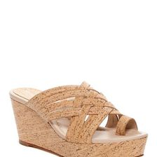 Incaltaminte Femei Donald J Pliner Flore Cork Wedge Sandal NATURAL