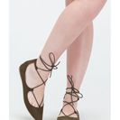 Incaltaminte Femei CheapChic Perfect Pick Pointy Lace-up Flats Olive