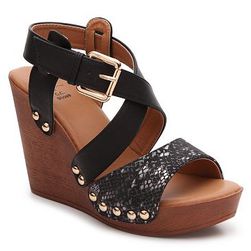 Incaltaminte Femei GC Shoes Super Miami Wedge Sandal Black