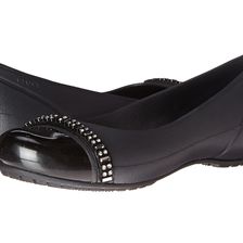 Crocs Cap Toe Rhinestone Band Flat Black/Black