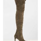 Incaltaminte Femei CheapChic Velvet Vibe Thigh-high Lace-up Boots Olive
