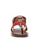 Incaltaminte Femei Ralph Lauren Collection Reesa Leather and Suede Flat Sandal Brown