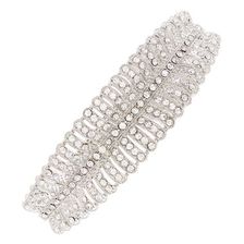 Accesorii Femei Natasha Accessories Leaf Crystal Barrette SILVER