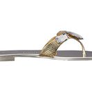 Incaltaminte Femei Giuseppe Zanotti Flat Jeweled Thong Sandal Bloods Oro