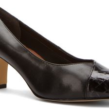 Ros Hommerson Vallerie Black Kidskin/Croc Patent