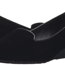 Cole Haan Tali Luxe Smoking Slipper Wedge Black Velvet