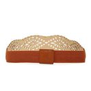 Accesorii Femei Betsey Johnson Perforated Elastic Waist Belt COGNAC