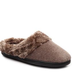 Incaltaminte Femei Dearfoams Velour Scuff Slipper Tan 