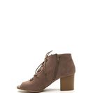Incaltaminte Femei CheapChic Day After Day Chunky Lace-up Booties Taupe