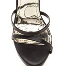 Incaltaminte Femei CheapChic Quick Six Faux Leather Caged Heels Black