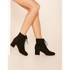 Incaltaminte Femei Forever21 Faux Suede Ankle Booties Black