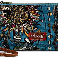 Sakroots Artist Circle Charging Wristlet Lagoon Spirit Desert