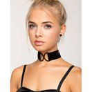 Bijuterii Femei CheapChic Rhinestone Double Loop Velvet Choker Black