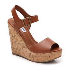 Incaltaminte Femei Steve Madden Eda Wedge Sandal Cognac