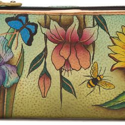 Anuschka Handbags Clutch Wallet Floral Dreams
