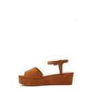 Incaltaminte Femei Forever21 Faux Suede Wedge Sandals Tan