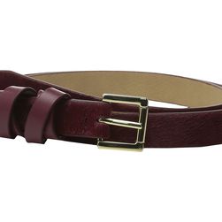 Vince Camuto 20mm Haircalf Belt with Smooth Wrapped Loop Cabernet