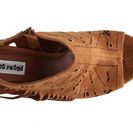 Incaltaminte Femei Not Rated Fringilicious Wedge Sandal Cognac