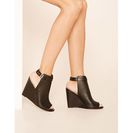 Incaltaminte Femei Forever21 Faux Leather Wedges Black