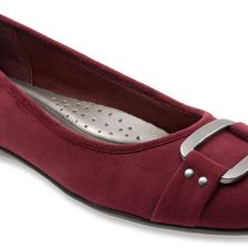 Trotters Sizzle Dark Red Kid Suede