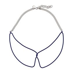 Marc by Marc Jacobs Key Items Rubberized Wireframe Collar Necklace Mineral Blue