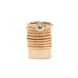 Bijuterii Femei Forever21 Etched Classic Ring Set Goldclear