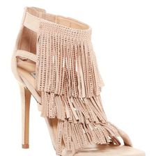 Incaltaminte Femei Steve Madden Fringlyr Heel Sandal BLUSH MULT