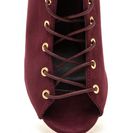 Incaltaminte Femei CheapChic Set To Launch Faux Suede Lace-up Booties Wine