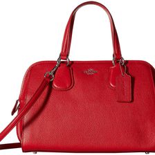 COACH Pebbled Nolita Satchel SV/True Red