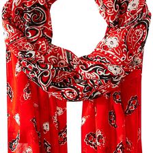 Marc Jacobs Paisley Scarf Chili Pepper Multi