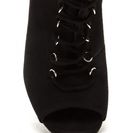Incaltaminte Femei CheapChic Change Of Pace Lace-up Peep-toe Booties Black