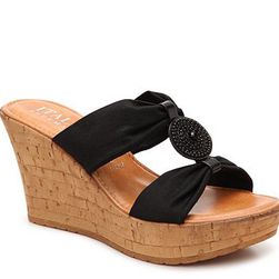 Incaltaminte Femei Italian Shoemakers Amani Wedge Sandal Black