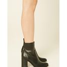 Incaltaminte Femei Forever21 Faux Leather Ankle Boots Black