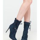 Incaltaminte Femei CheapChic Lace-up Your Way Pointy Stiletto Booties Teal