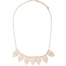 Bijuterii Femei Forever21 Filigree Leaf Charm Necklace Gold