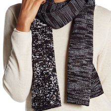 Accesorii Femei 14th Union Space Dye Ombre Knit Scarf BLACK