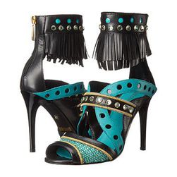 Incaltaminte Femei Just Cavalli Fringe and Embellished Heels Black