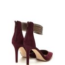 Incaltaminte Femei CheapChic Power Play Pointy Faux Suede Heels Vinobronze