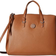 Tommy Hilfiger Mara Shopper Satchel Bag Cognac/Navy