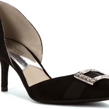 Michael Kors Shirley Mid Pump Black Suede