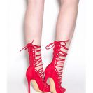 Incaltaminte Femei CheapChic In Between Lace-up Heels Red