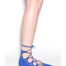 Incaltaminte Femei CheapChic Finders Keepers Pointy Lace-up Flats Blue