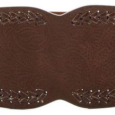 Betsey Johnson Wide Embossed Stretch Belt BROWN