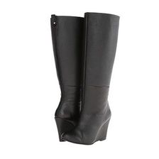 Incaltaminte Femei Fitzwell Wedgy Plain Wide Calf Black Leather