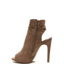 Incaltaminte Femei CheapChic Undeniable Style Faux Suede Booties Taupe