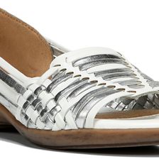 Naturalizer Nerissa White Leather/Silver Metallic