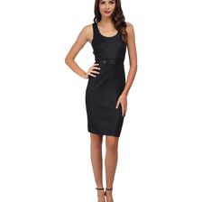 Nicole Miller Glazed Rib Ponte Dress Navy