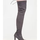 Incaltaminte Femei CheapChic Drawstring Me Along Over-the-knee Boots Charcoal