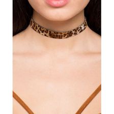 Bijuterii Femei CheapChic Leopard Print Choker Brown Prt