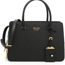 Prada Saffiano And City Calf Handbag NERO